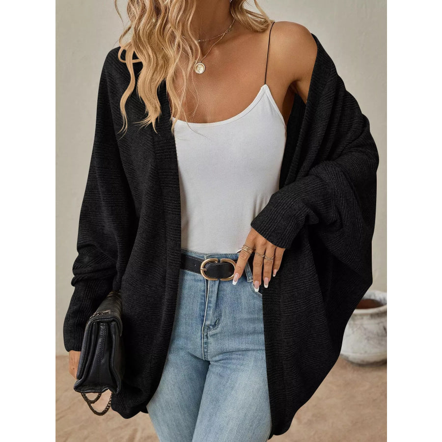 Open-Front Batwing Sleeve Cardigan Apparel and Accessories