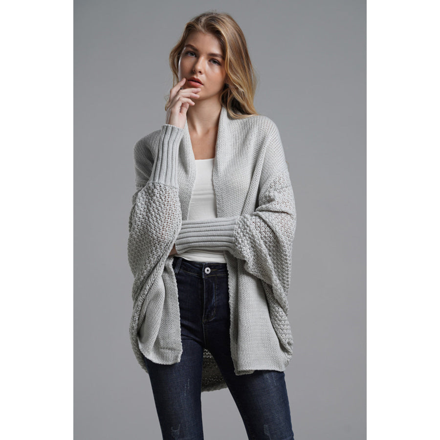 Open Front Batwing Sleeve Cardigan Apparel and Accessories