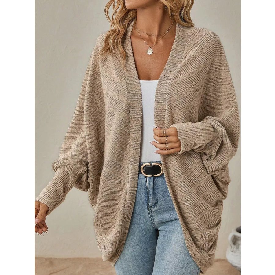 Open-Front Batwing Sleeve Cardigan Apparel and Accessories