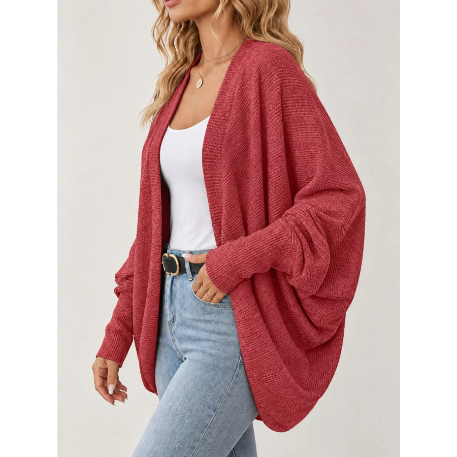 Open-Front Batwing Sleeve Cardigan Apparel and Accessories