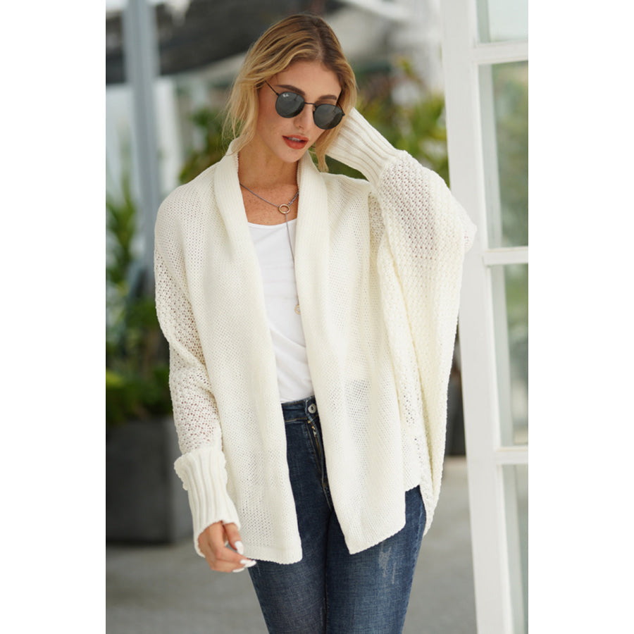 Open Front Batwing Sleeve Cardigan Apparel and Accessories