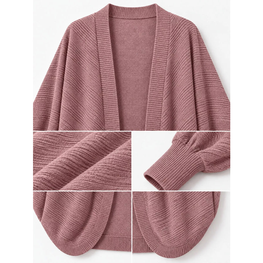 Open-Front Batwing Sleeve Cardigan Apparel and Accessories