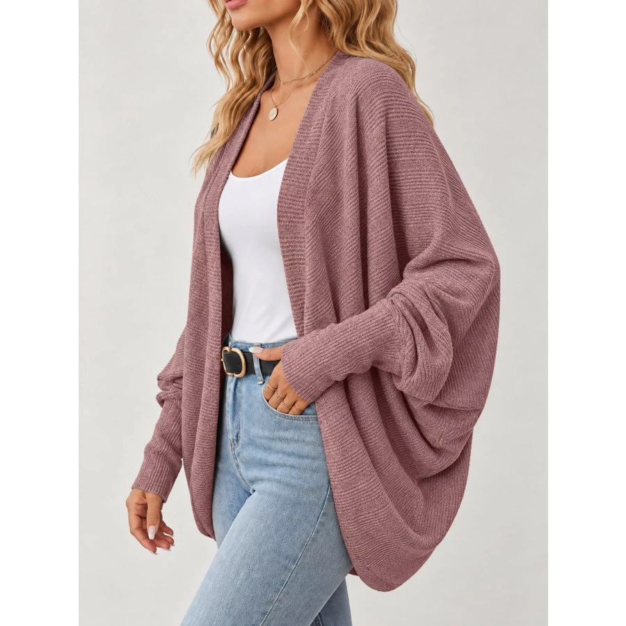 Open-Front Batwing Sleeve Cardigan Apparel and Accessories