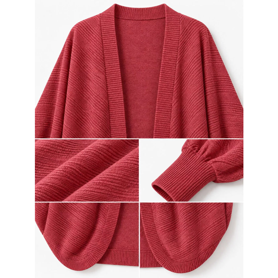 Open-Front Batwing Sleeve Cardigan Apparel and Accessories