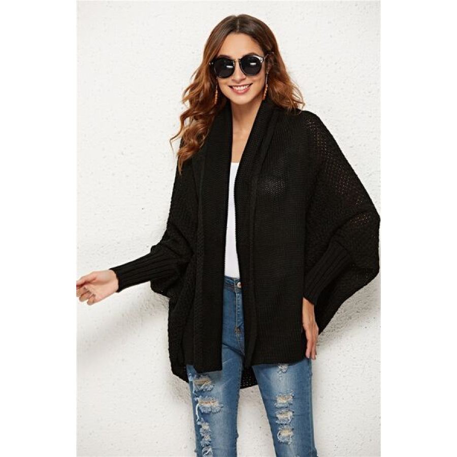 Open Front Batwing Sleeve Cardigan Apparel and Accessories