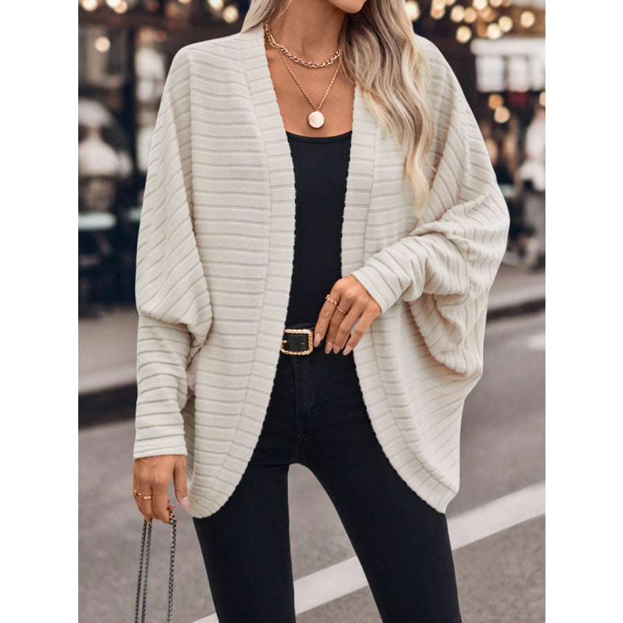 Open Front Batwing Sleeve Cardigan Apparel and Accessories