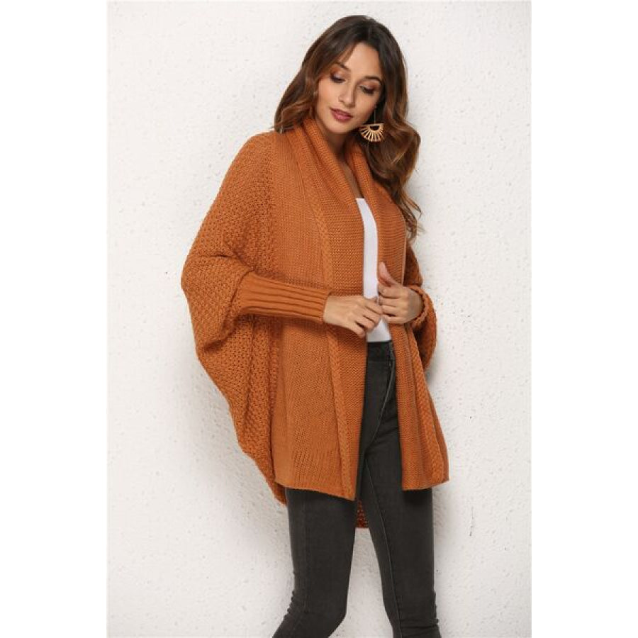 Open Front Batwing Sleeve Cardigan Apparel and Accessories