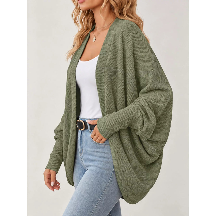 Open-Front Batwing Sleeve Cardigan Apparel and Accessories
