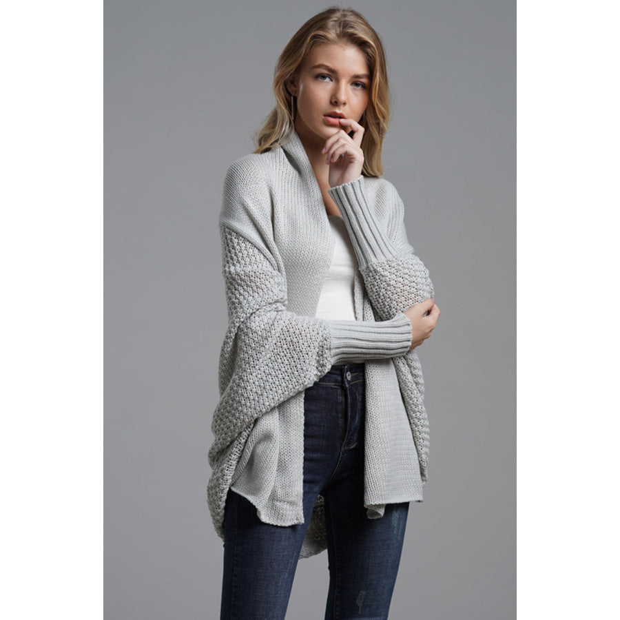 Open Front Batwing Sleeve Cardigan Apparel and Accessories