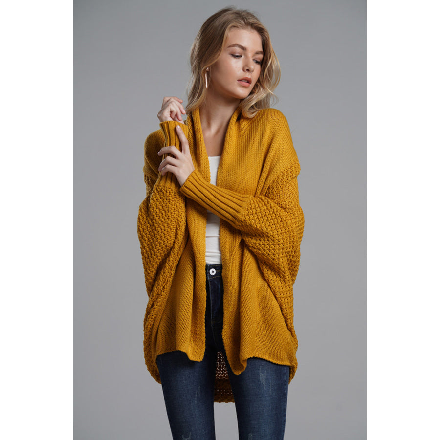 Open Front Batwing Sleeve Cardigan Apparel and Accessories