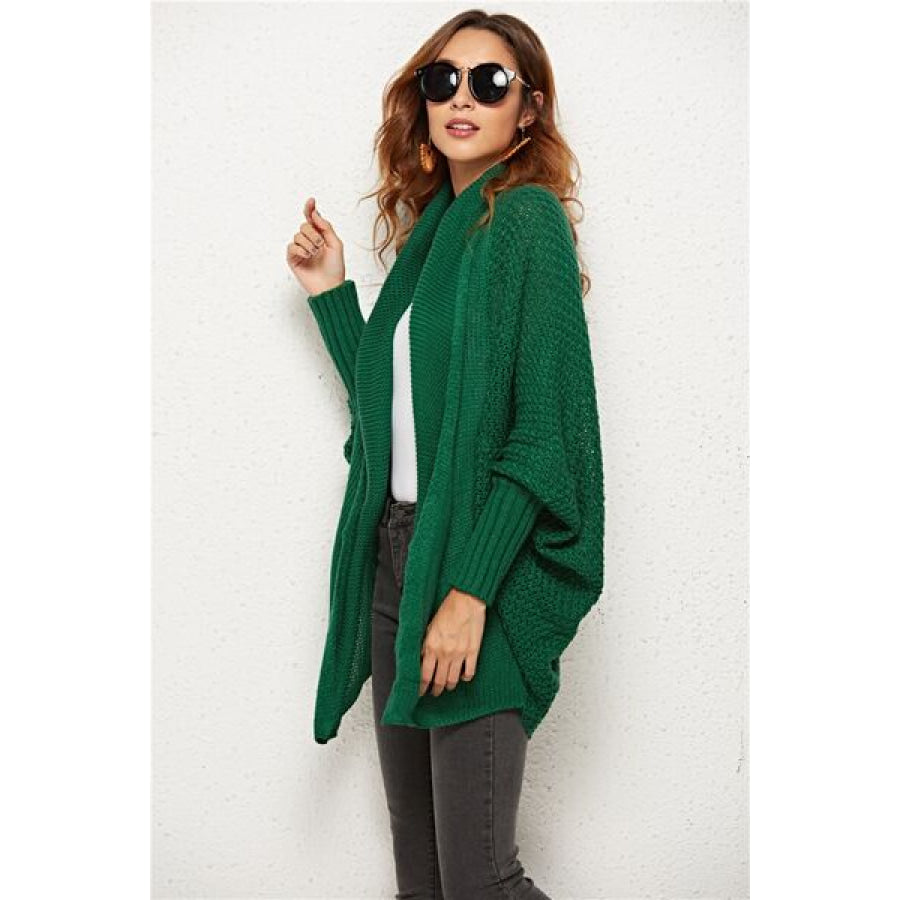 Open Front Batwing Sleeve Cardigan Apparel and Accessories