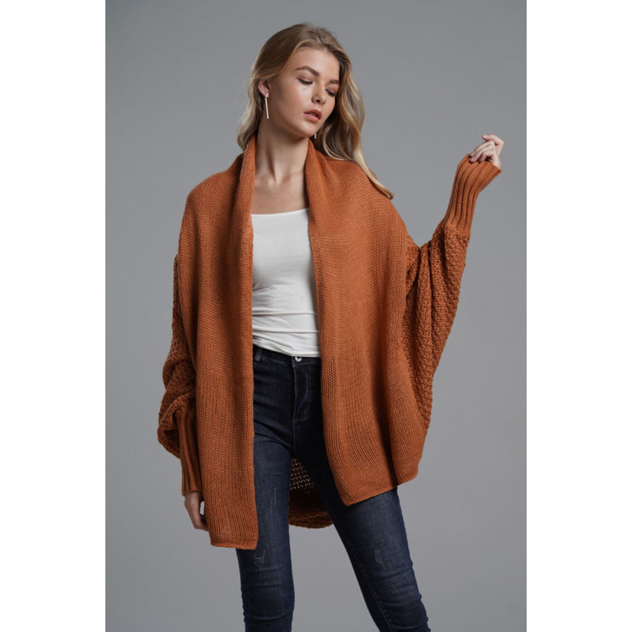 Open Front Batwing Sleeve Cardigan Apparel and Accessories