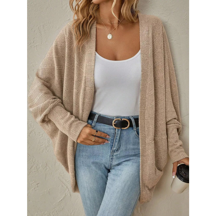 Open-Front Batwing Sleeve Cardigan Apparel and Accessories