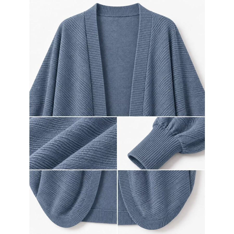Open-Front Batwing Sleeve Cardigan Apparel and Accessories