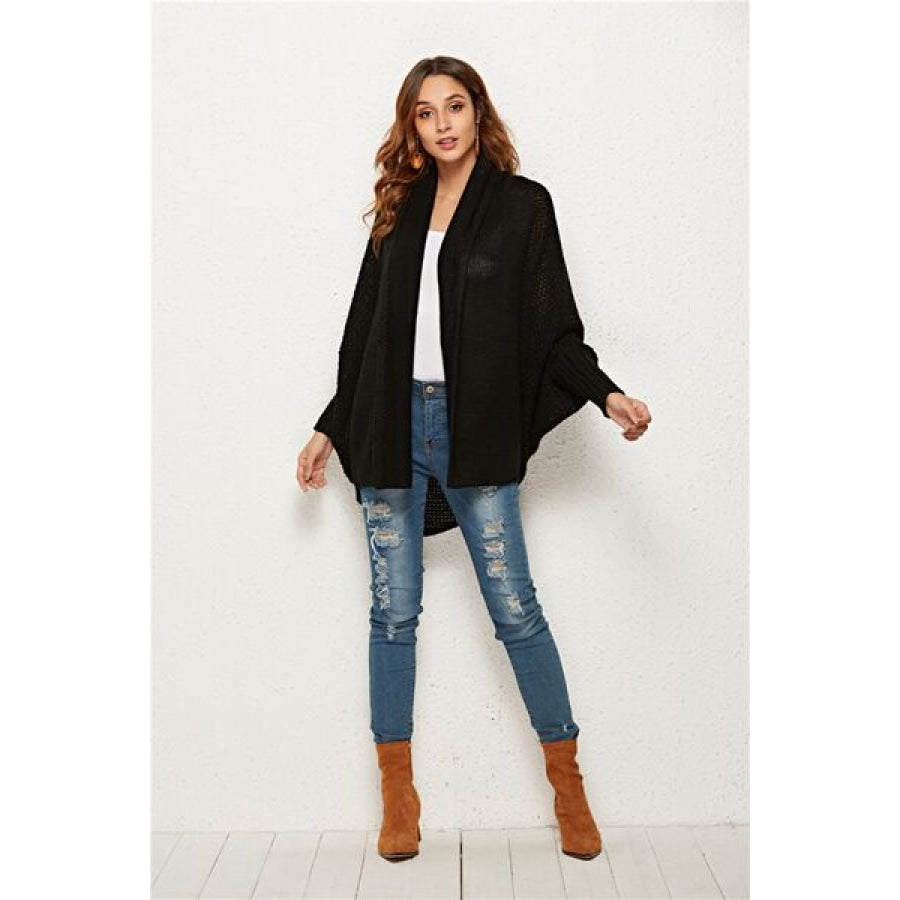 Open Front Batwing Sleeve Cardigan Apparel and Accessories