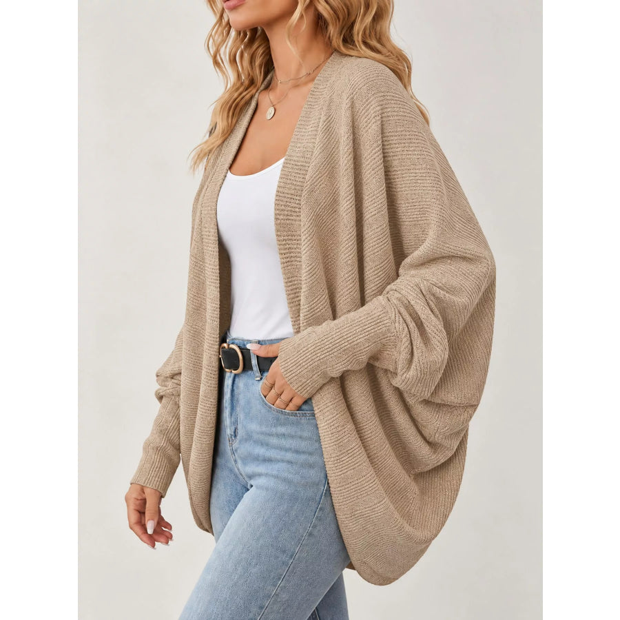 Open-Front Batwing Sleeve Cardigan Apparel and Accessories