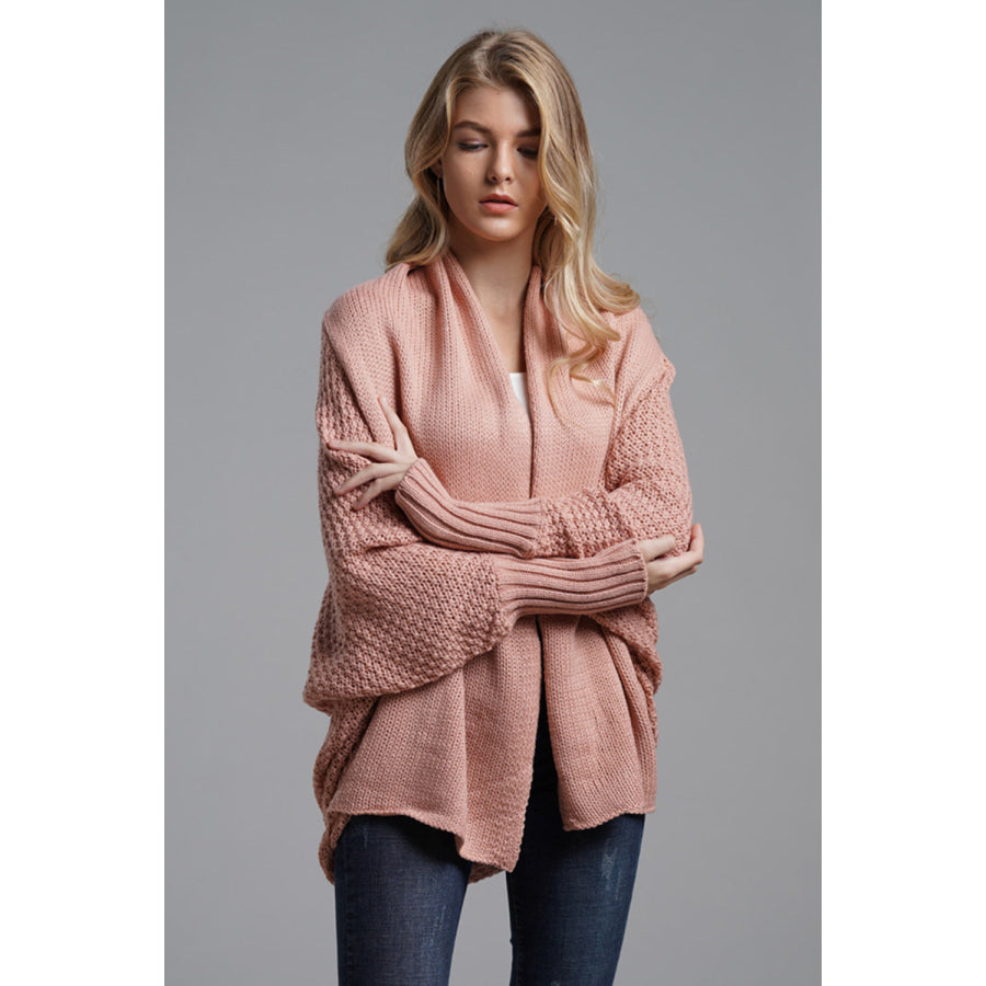 Open Front Batwing Sleeve Cardigan Apparel and Accessories