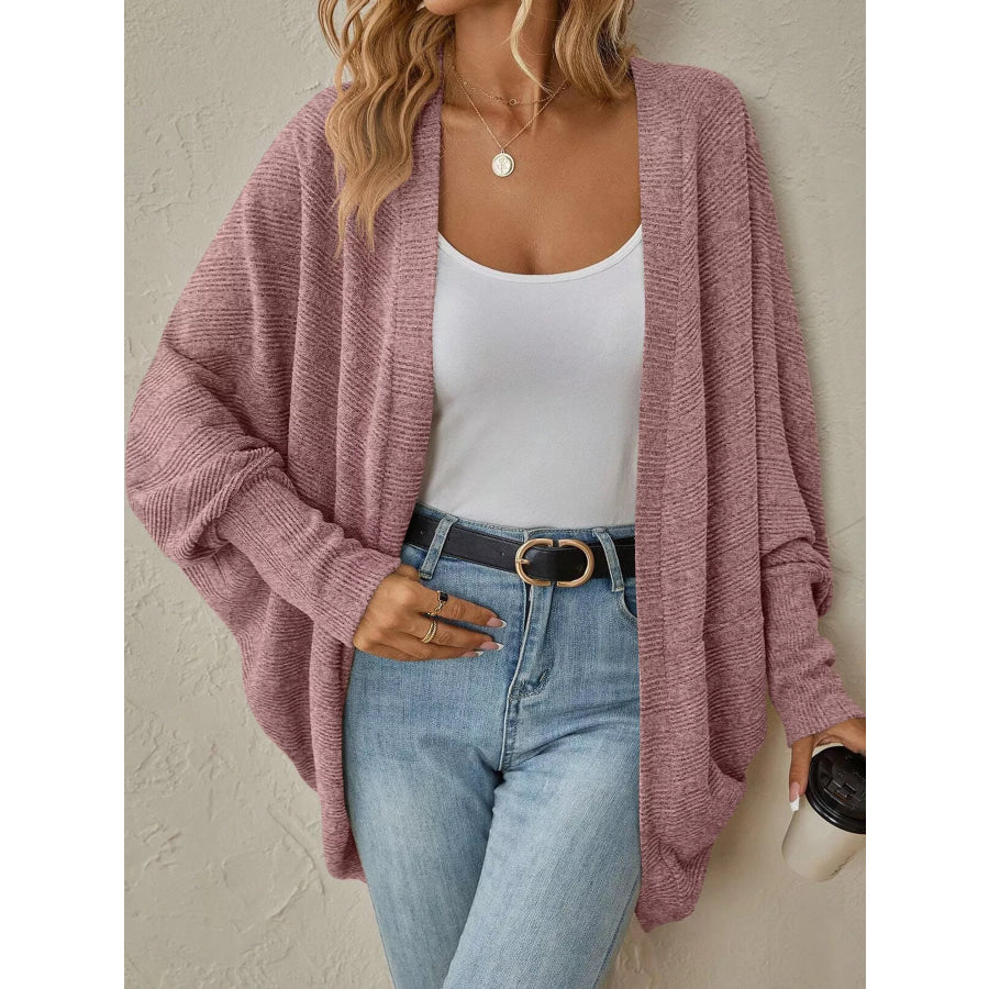 Open-Front Batwing Sleeve Cardigan Apparel and Accessories