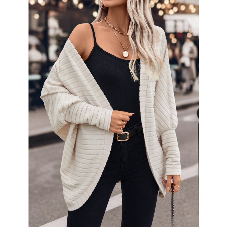 Open Front Batwing Sleeve Cardigan Apparel and Accessories