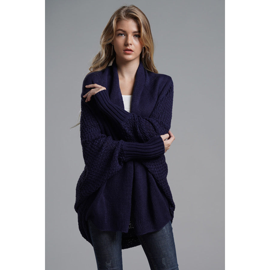 Open Front Batwing Sleeve Cardigan Apparel and Accessories