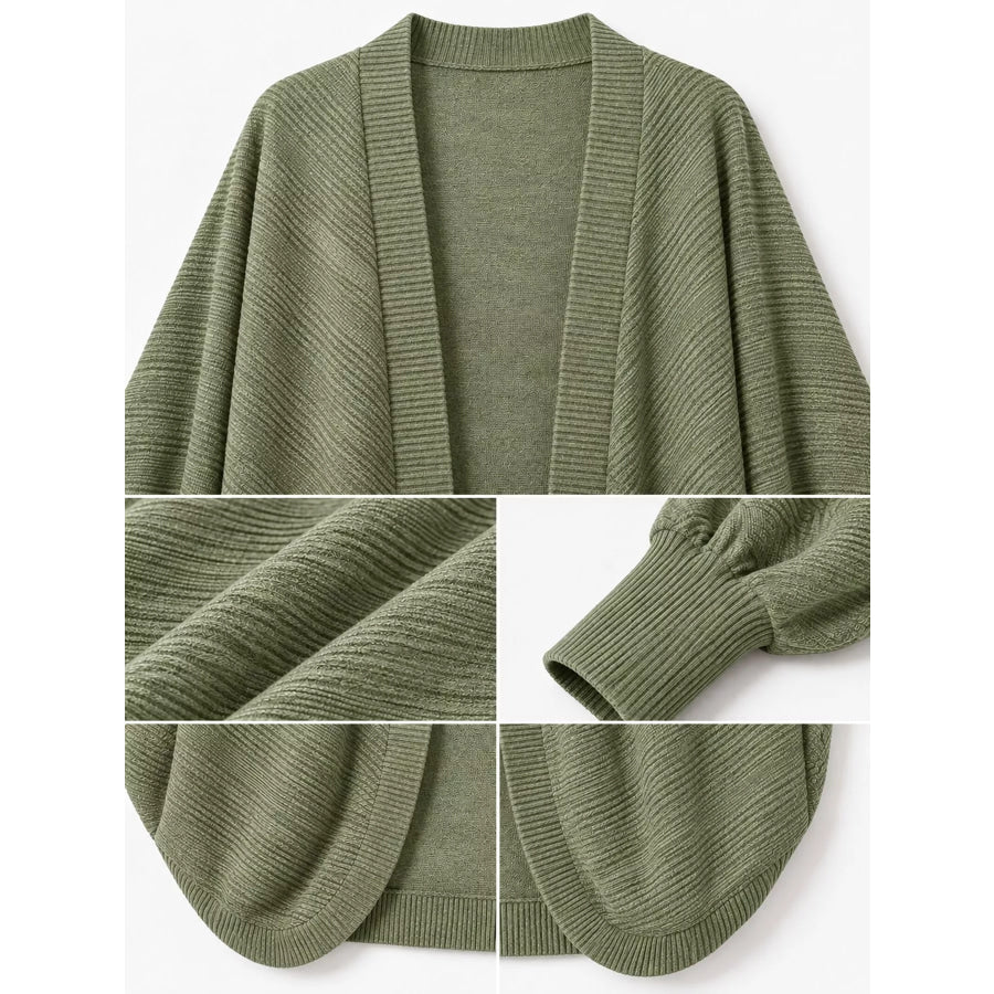 Open-Front Batwing Sleeve Cardigan Apparel and Accessories