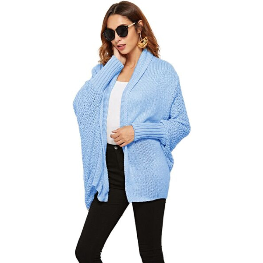 Open Front Batwing Sleeve Cardigan Apparel and Accessories