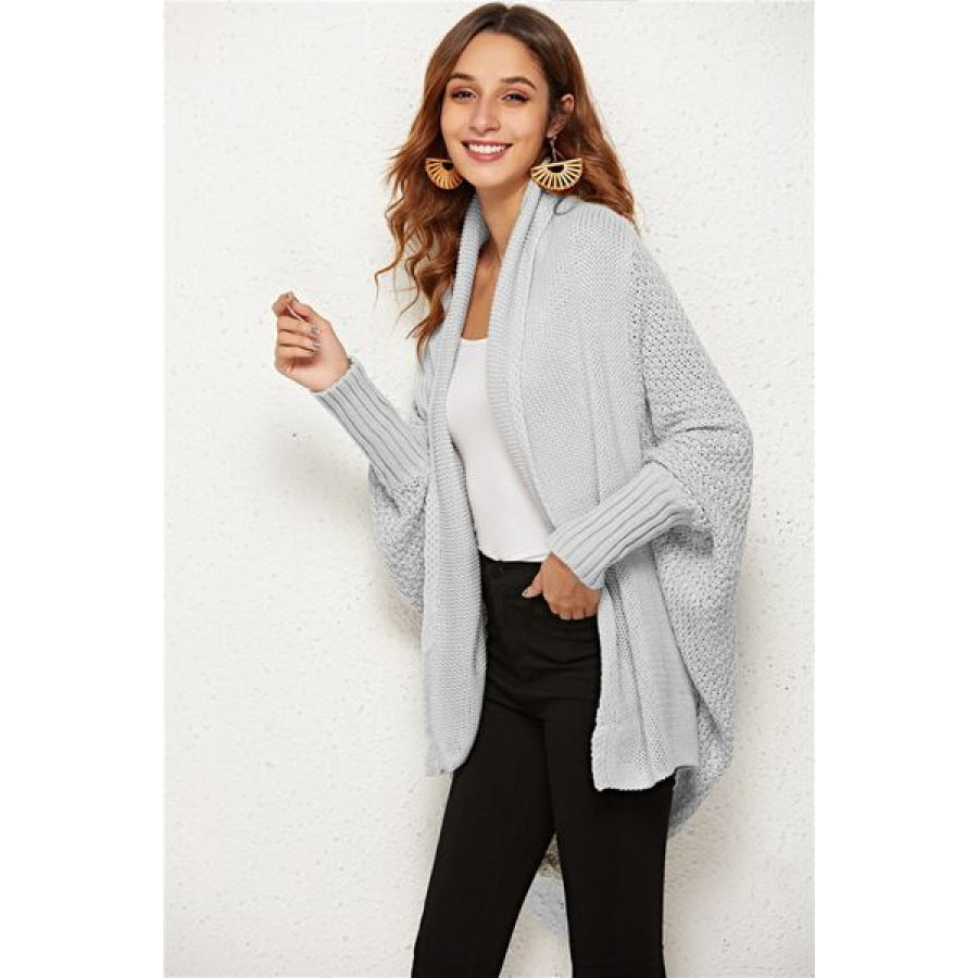 Open Front Batwing Sleeve Cardigan Apparel and Accessories