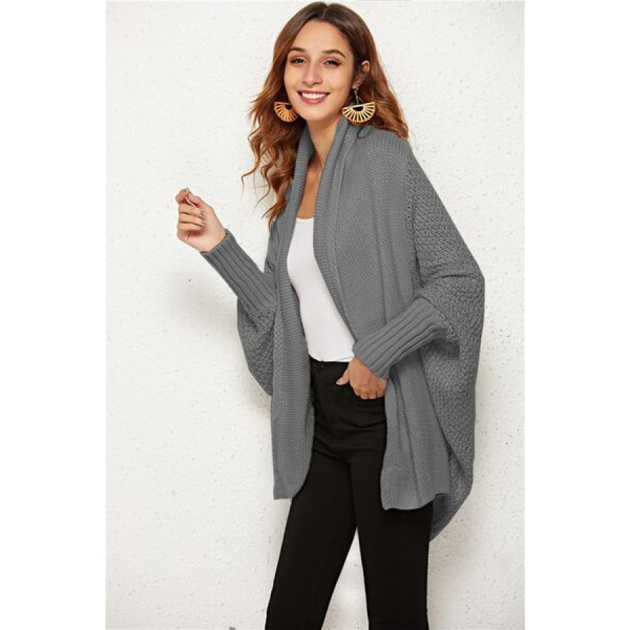 Open Front Batwing Sleeve Cardigan Apparel and Accessories