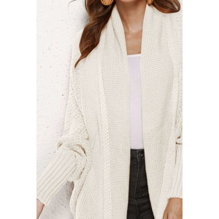 Open Front Batwing Sleeve Cardigan Apparel and Accessories