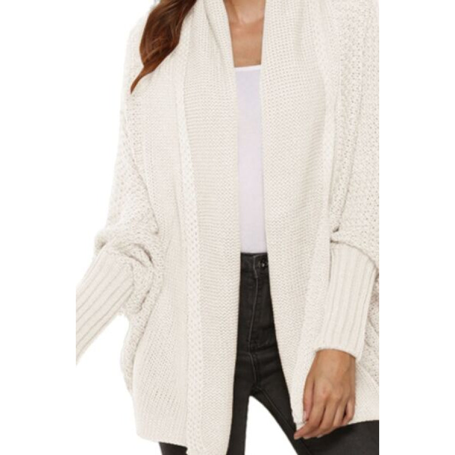 Open Front Batwing Sleeve Cardigan Apparel and Accessories