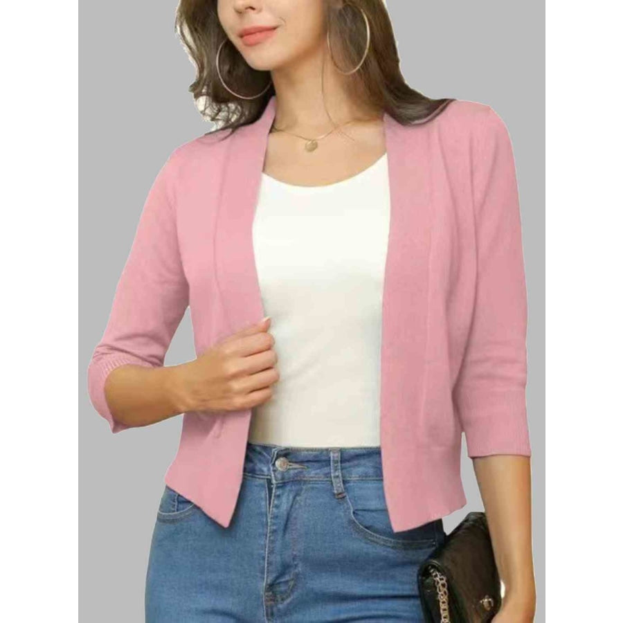 Open Front Cardigan Dusty Pink / S