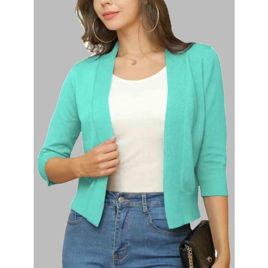 Open Front Cardigan Teal / S