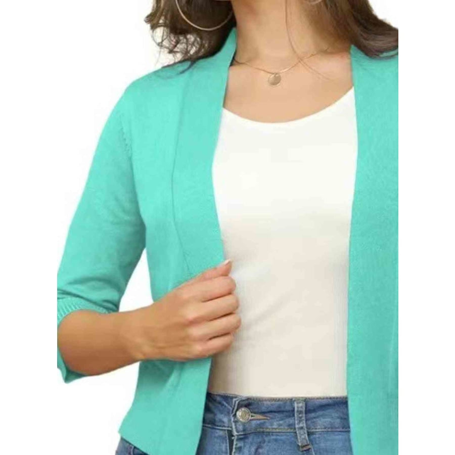 Open Front Cardigan Teal / S