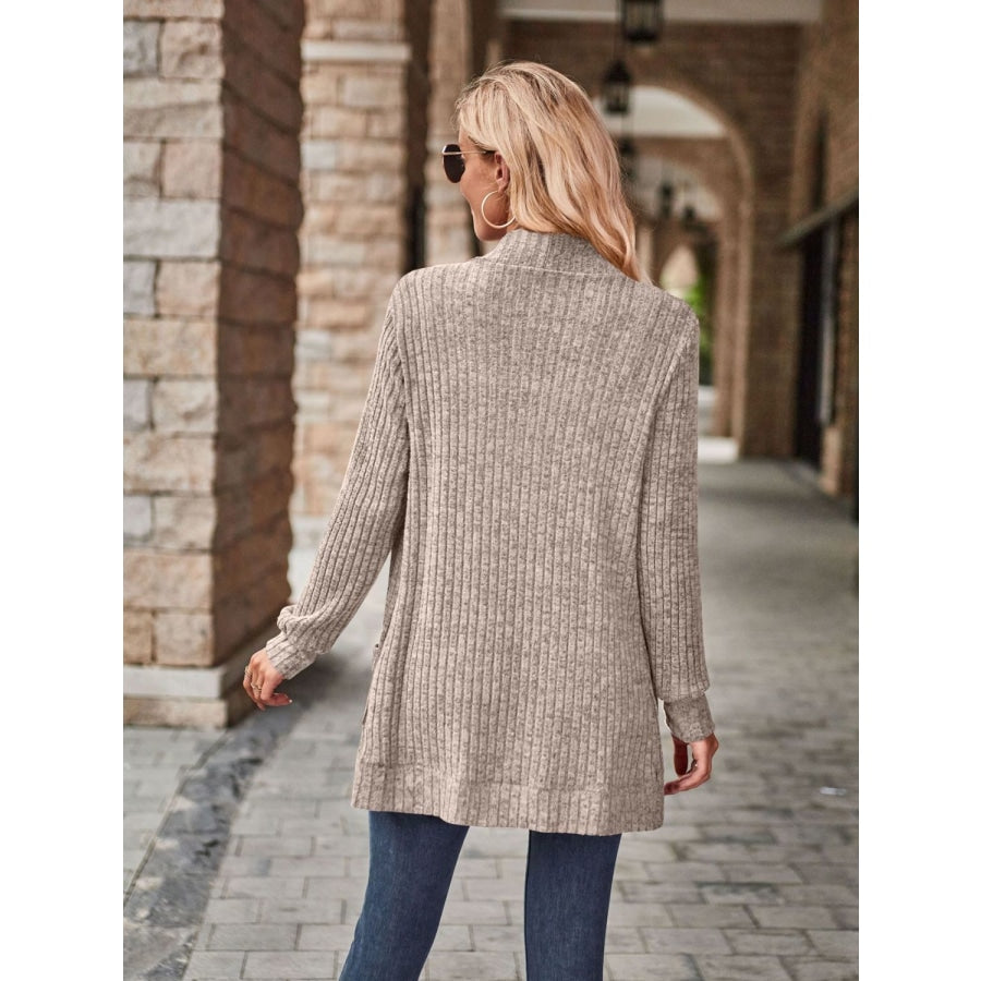 Open Front Cardigan with Pockets