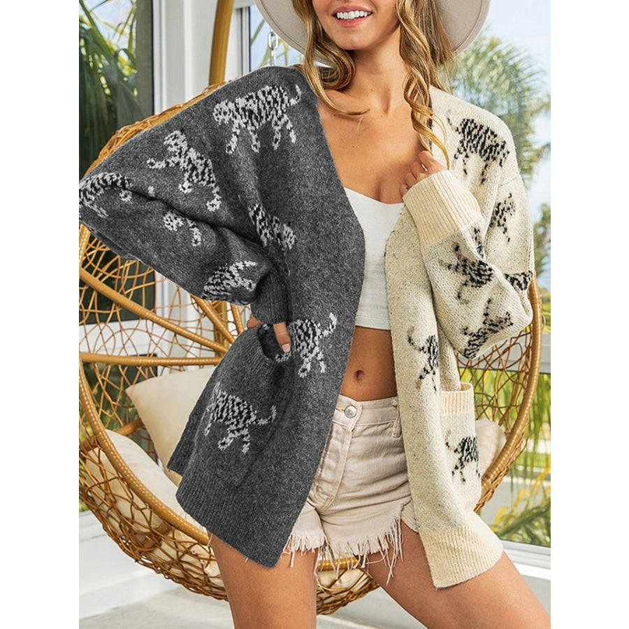 Open Front Cardigan with Pockets