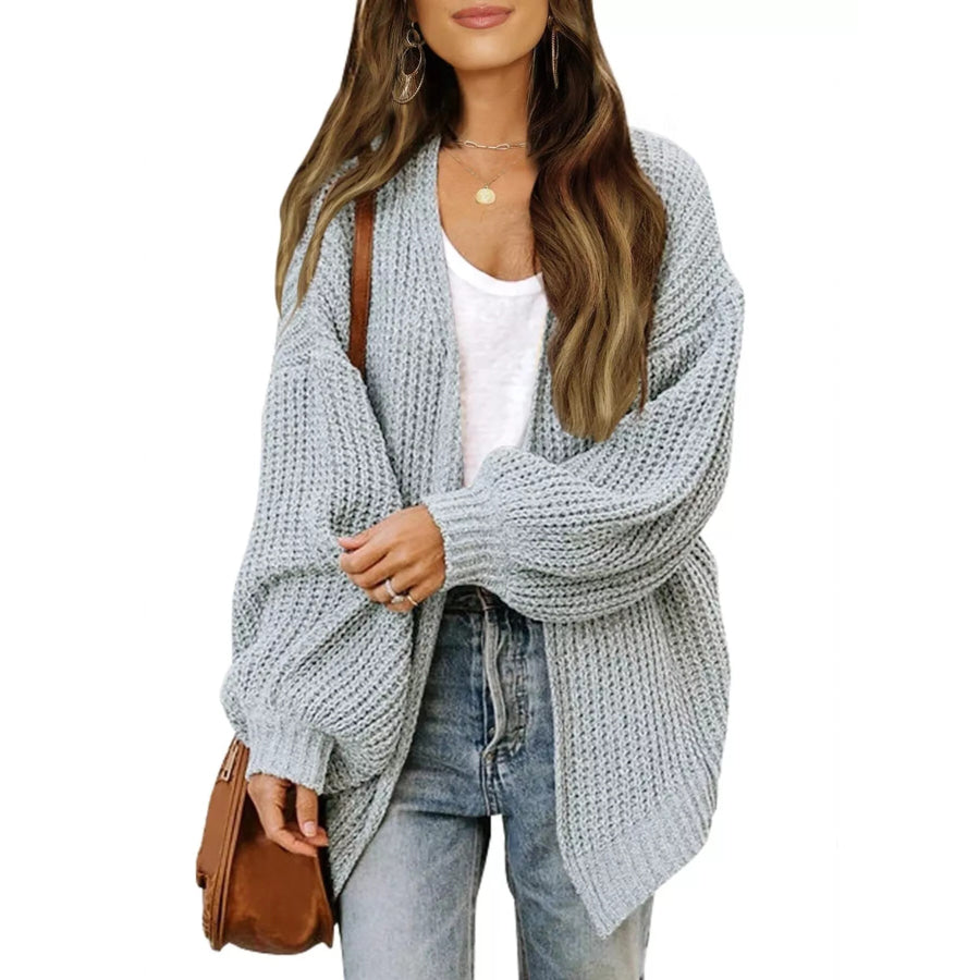 Open-Front Chunky Knit Cardigan Apparel and Accessories