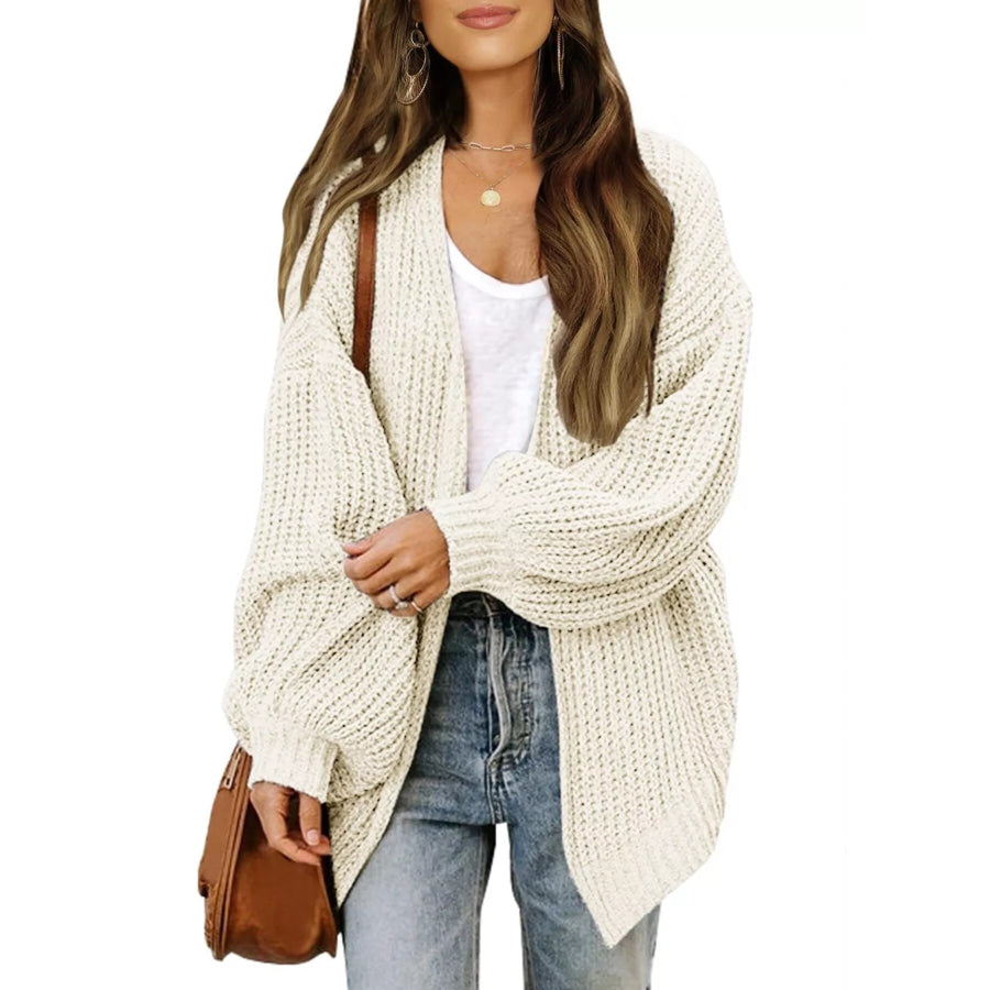 Open-Front Chunky Knit Cardigan Apparel and Accessories