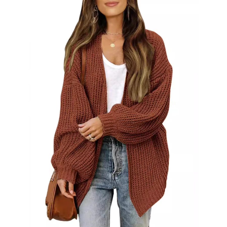 Open-Front Chunky Knit Cardigan Apparel and Accessories