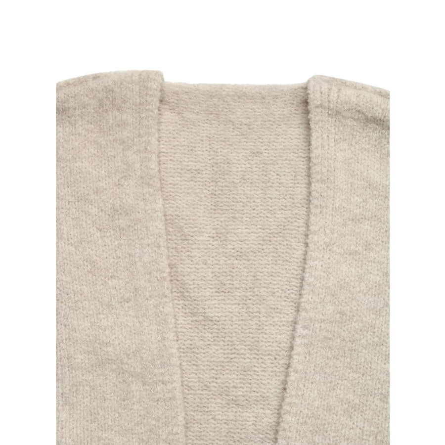 Open Front Dropped Shoulder Cardigan Apparel and Accessories