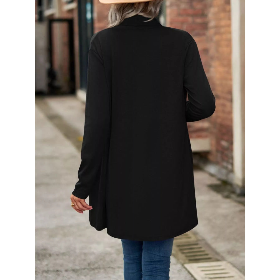 Open-Front Dropped Shoulder Cardigan Apparel and Accessories
