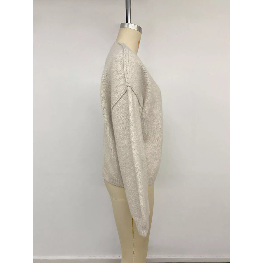 Open Front Dropped Shoulder Cardigan Apparel and Accessories