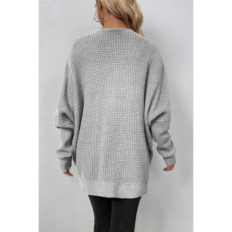 Open Front Dropped Shoulder Cardigan Clothing