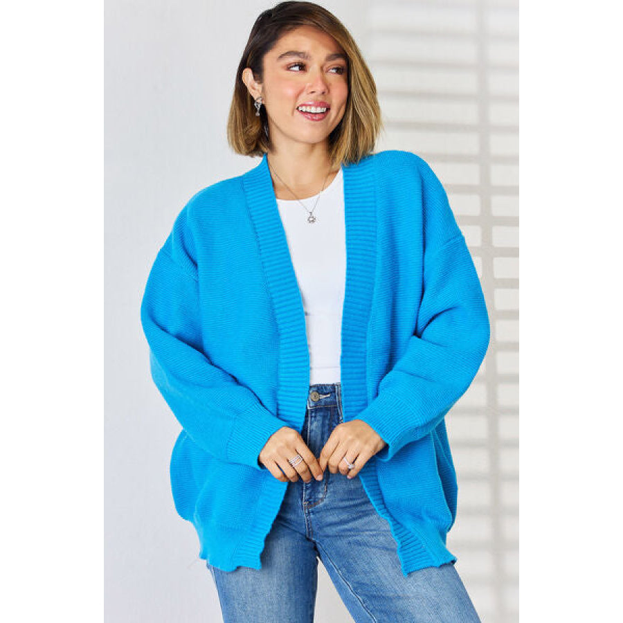 Open Front Dropped Shoulder Cardigan Ultra marine / S Apparel and Accessories