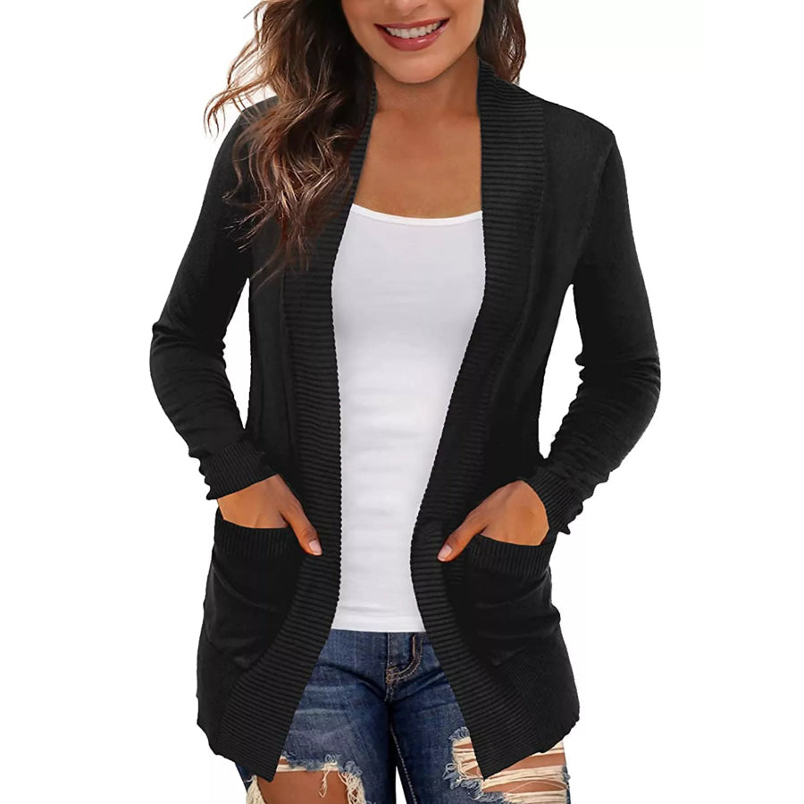 Open Front Knit Cardigan Apparel and Accessories