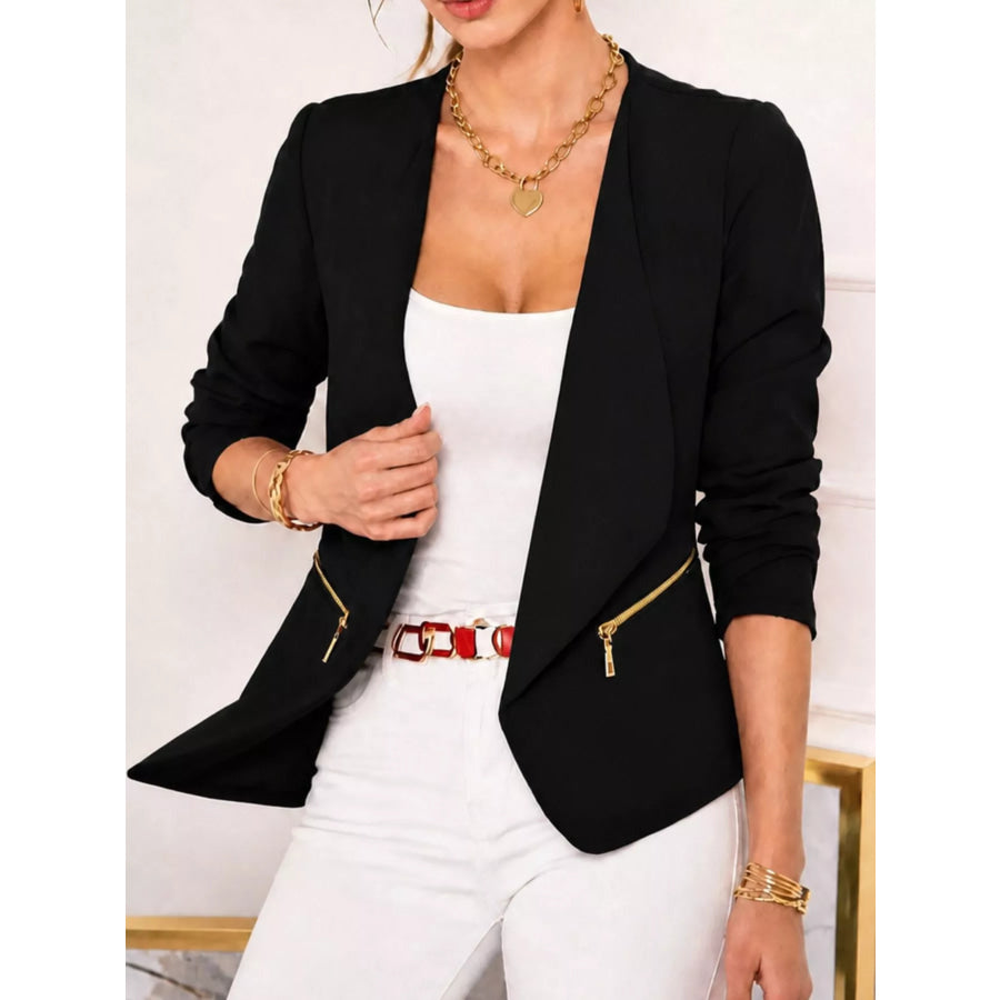 Open-Front Long Sleeve Blazer Apparel and Accessories