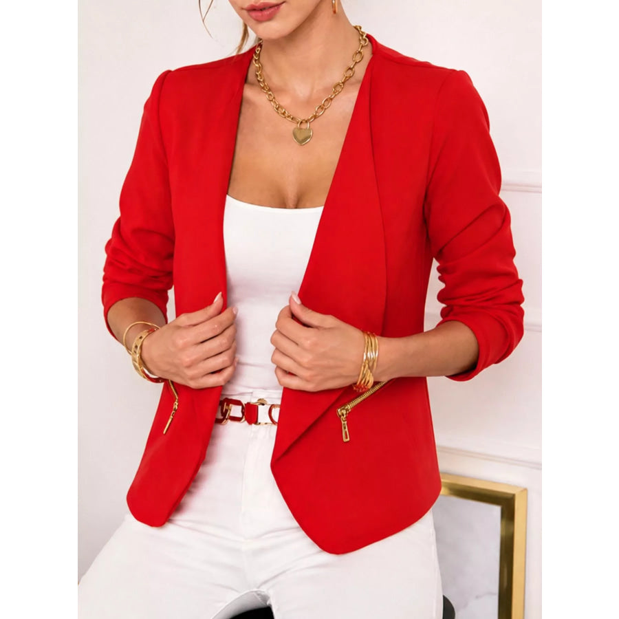 Open-Front Long Sleeve Blazer Apparel and Accessories