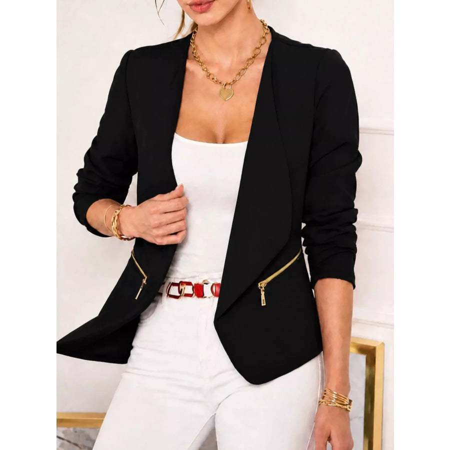 Open-Front Long Sleeve Blazer Apparel and Accessories