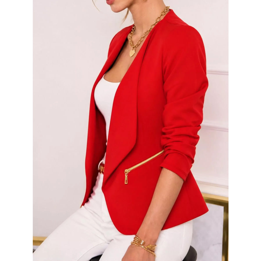 Open-Front Long Sleeve Blazer Apparel and Accessories