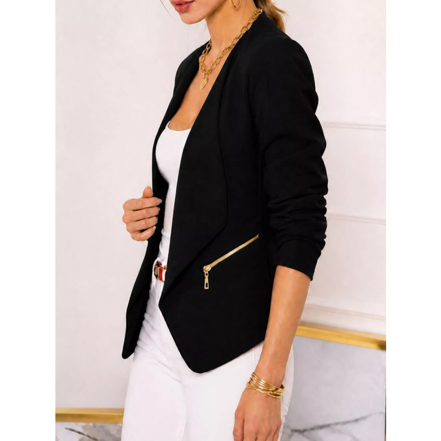 Open-Front Long Sleeve Blazer Apparel and Accessories