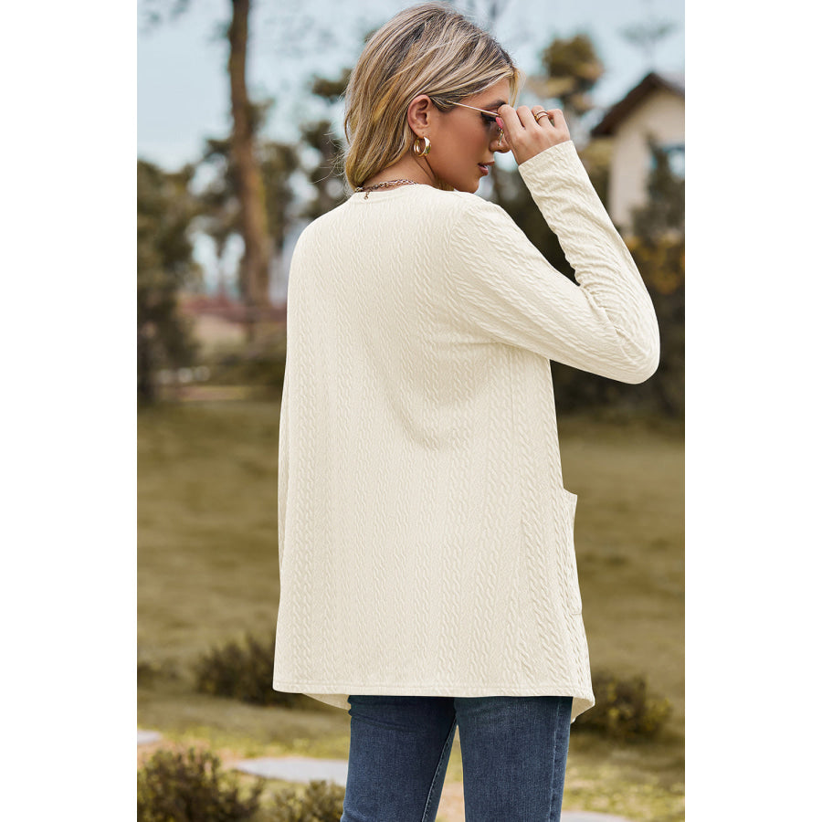 Open Front Long Sleeve Cardigan Apparel and Accessories